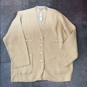 JCrew Long V-neck sweater blazer